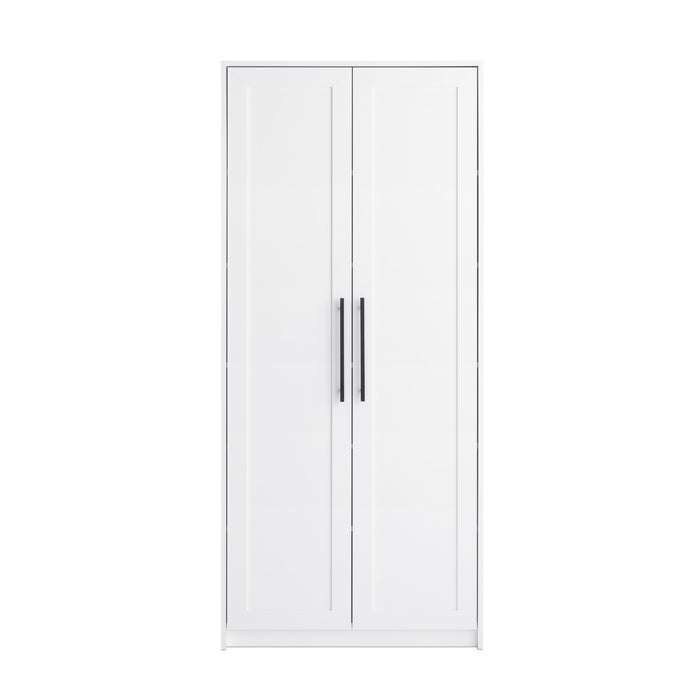 Armoire d’appoint de rangement Elite Premium Home avec 5 tablettes - blanche