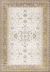 Tapis Zaris creme, jaune et noir elegant classique, 7'10\" x 10'6\"