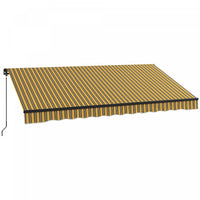 Outsunny 12' X 10' Auvent Retractable, Abri Pare-soleil, Jaune