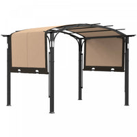 Outsunny Pergola 9,5' X 11' Avec Auvent Retractable Et Lumieres LED