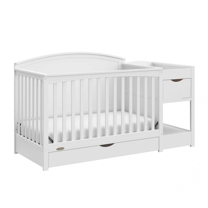 Graco Bellwood Lit de bebe convertible 5-en-1 avec table a langer - Blanc