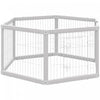 Pawhut Parc Pour Animaux De 24,5\" Enclos D'exercice Pour Chien A 6 Panneaux, Cloture De Mise Bas Pliable, Loquets A Double Verrouillage, Pour Une Utilisation En Interieur Et En Exterieur Blanc