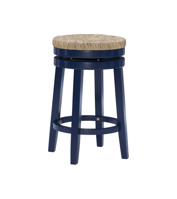 Tabouret Morgan de hauteur comptoir - bleu marine