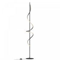 Lampe à pied à DEL de 51 po noir mat avec gradation progressive