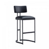 Tabouret de bar moderne contemporain Juno en metal noir
