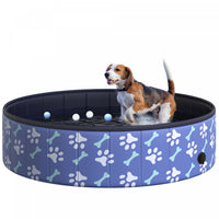 Pawhut Piscine Pliable Pvc Bain Pour Chien Piscine Portable , Exterieure/interieure Baignoire Avec F