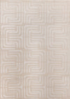 Tapis a motifs de treillis orientaux creme beige Leonardo, 7'10\" x 10'6\"