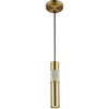 Luminaire suspendu Passwell de Dainolite avec fini laiton vieilli et 1 ampoule