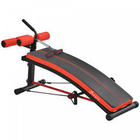 Soozier Banc D'entrainement Entraineur Abdominal Multifonction Avec Bandes D'entrainement Fitness Ac