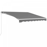 Outsunny Auvent Electrique Retractable 10' X 8' Avec Telecommande, Gris