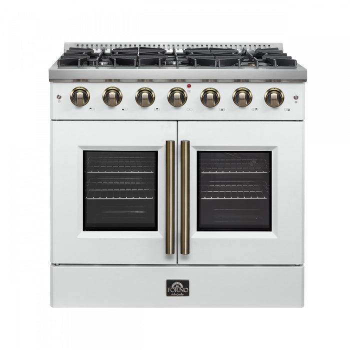 Cuisiniere a gaz blanche Galiano 36 pouces, 4,32 pi³ – FFSGS6444-36WHT