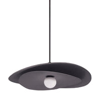 Luminaire suspendu Paven de Dainolite avec fini noir mat et ampoule à DEL de 12 W