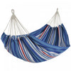 Outsunny 83\"x59\" Double Hamac Lit Chaise Longue Salon Jardin Camping Randonnee Meubles, Bleu