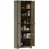 HOMCOM Armoire de garde-manger de 67 po, armoire de rangement, gris vieilli