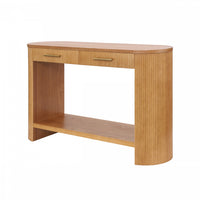  Console moderne Olivia 120 cm avec rangement et tiroirs - brune
