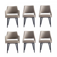  Ensemble de 6 chaises de salle a manger Tremont Modern en taupe