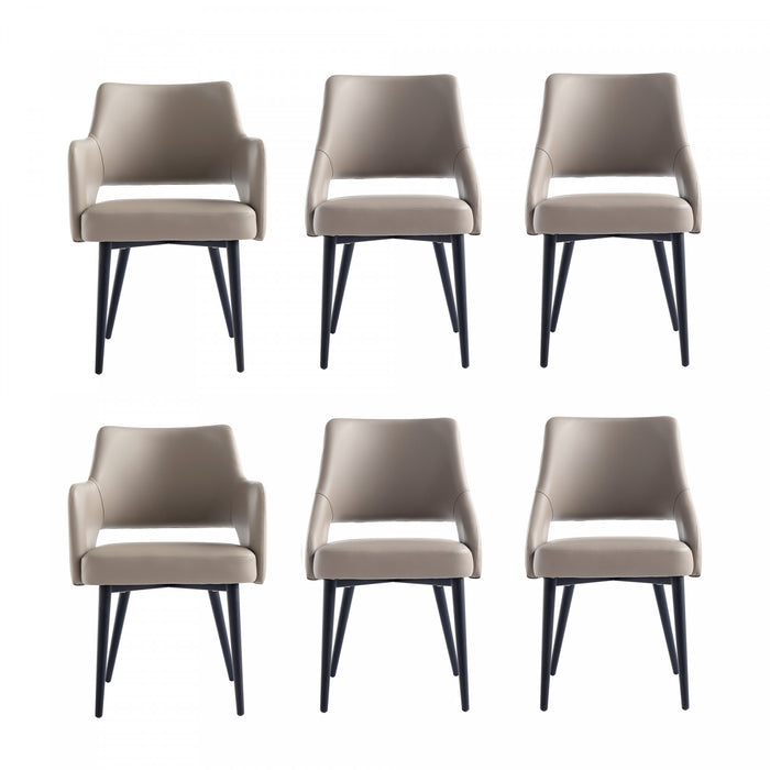 Ensemble de 6 chaises de salle a manger Tremont Modern en taupe