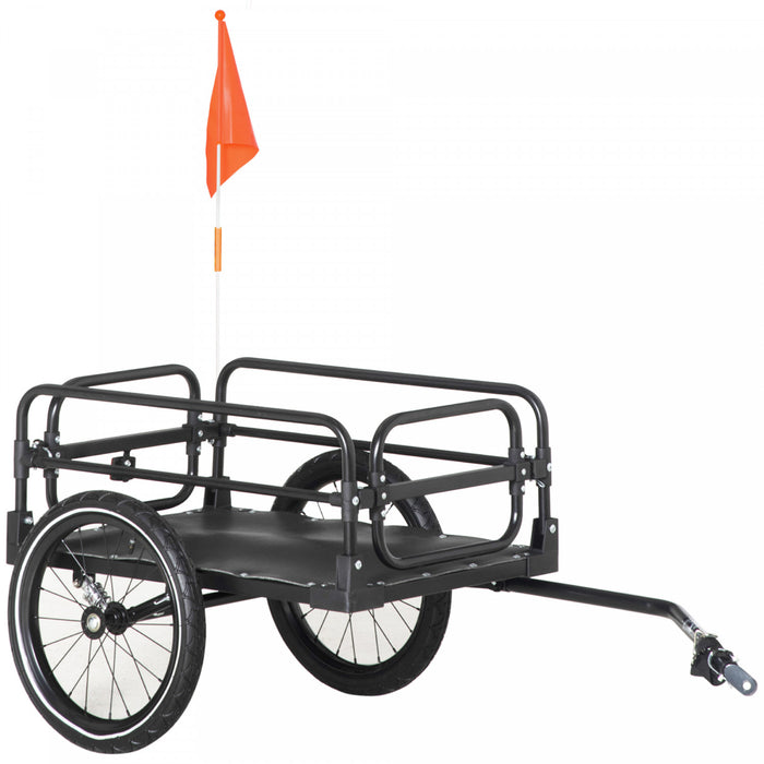 Aosom Remorque De Velo Avec Suspension, Roues De 16 Pouces.
