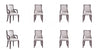 Ensemble de 8 chaises de salle a manger Grand Traditionnel en gris clair