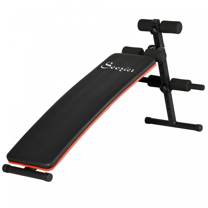 Soozier Banc D'exercice Entrainement Support Reglable Pliable Pour L'exercice De Gym A Domicile, Noir