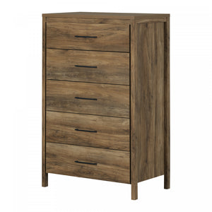 Gravity Commode 5 Tiroirs - Manguier Naturel