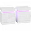 HOMCOM Table de chevet, table d'appoint avec lumieres LED, pour chambre