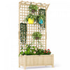 Outsunny Jardiniere en bois sureleve, ecran de confidentialite Bois naturel