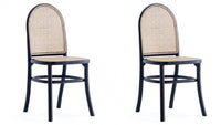 Ensemble 2 chaises de salle à manger Paragon de Manhattan Comfort - cannage noir