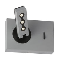 Lampe de lecture Wynne de Dainolite avec fini argenté et ampoule à DEL