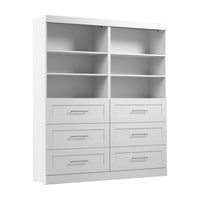Organisateur de garde-robe Pur de Bestar de 72 po (L) avec tiroirs - blanc