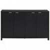 Ted Buffet Cannele 55\" Avec Rangement Et Etageres Reglables - Noir