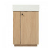Aveline Modern Bathroom Vanity with Ceramic Sink Combo and Smart Storage, Natural | Evelyn Meuble-Lavabo Moderne avec Vasque en Ceramique et Rangement Intelligent, Naturel