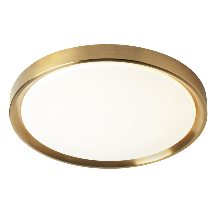 Plafonnier affleuré Frida de Dainolite avec fini laiton vieilli et ampoule de 30 W