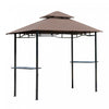 Pavillon Abri Tonnelle De Jardin Pour Barbecue 245l X 148l X 255h Cm Chocolat