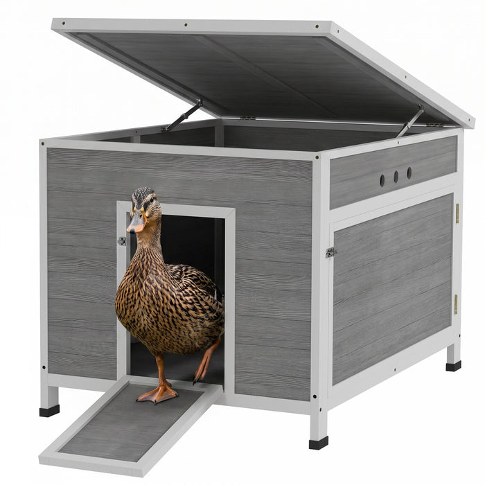 Maison pour Canards et Poules en Bois pour 3 a 6 Volailles