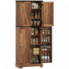 HOMCOM Armoire de cuisine, garde-manger de 64 po avec tablettes reglables