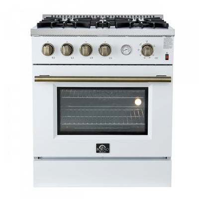 Forno Marco 30-inch Gas Range White 4.32 cu.ft - FFSGS6277-30WHT | Cuisiniere a gaz Marco 30 pouces blanche, 4,32 pi³ – FFSGS6277-30WHT