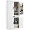 HOMCOM Armoire de cuisine de 72 po, armoire de rangement, blanc