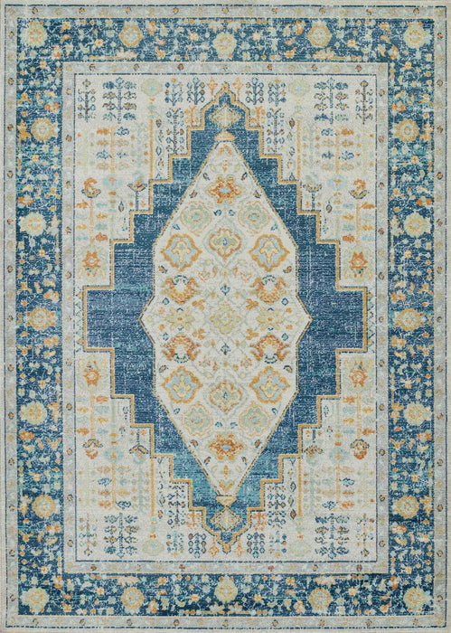 Tapis Traditionnel Kinsley 5'3\" x 7'3\" en Bleu
