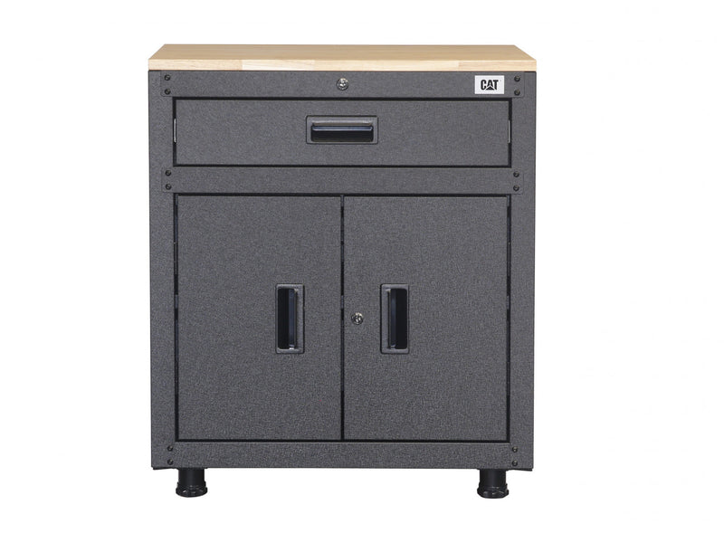 Armoire de rangement de garage CAT® prete a assembler, 28 po, 1 tiroir, 2 portes