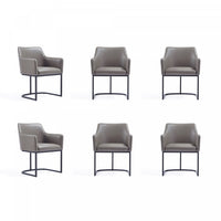  Ensemble de salle a manger moderne Serena 6 pieces en taupe