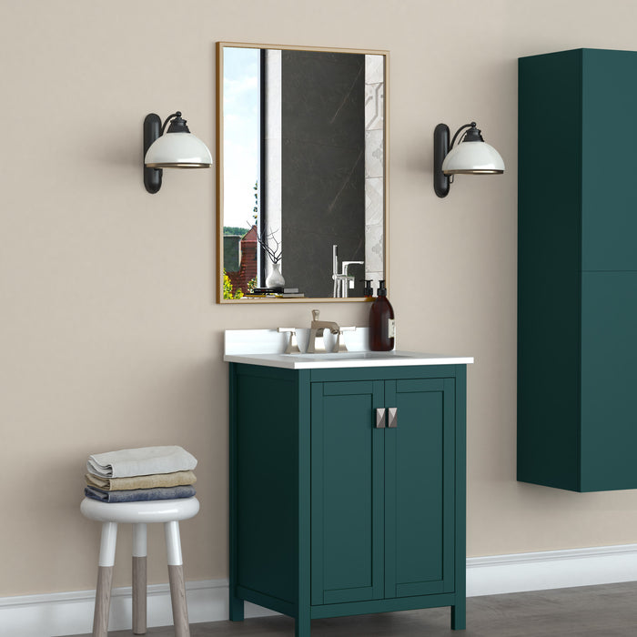 Miroir Border de 32 po doré