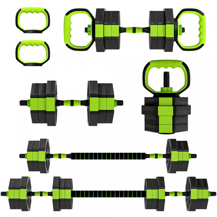 Soozier Ensemble d'Halteres Ajustables, Lot de Poids Libres de 44 lb, Vert