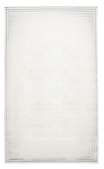 Tapis Contemporain/Moderne Ramona 5'0\" x 8'0\" en Gris