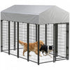 Grand Chenil Exterieur 2,44 m x 1,22 m x 1,83 m avec Treillis en Acier