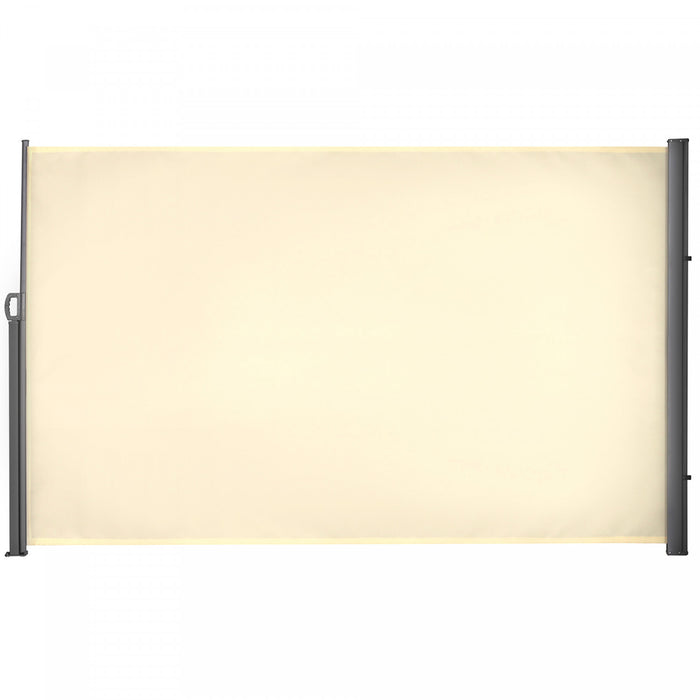 Outsunny Auvent Lateral Retractable Ecran De Confidentialite Pliable, Creme