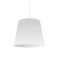 Luminaire suspendu moyen de Dainolite avec très grand abat-jour cylindrique blanc et 1 ampoule