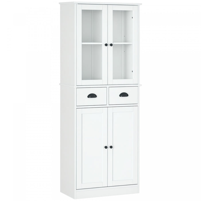 HOMCOM Armoire de rangement garde-manger de cuisine 61 \" avec etageres