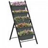 Outsunny Lit De Jardin Sureleve Vertical A 5 Etages, Gris