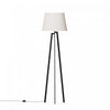 Lampe à pied architecturale noire de 64 po à trépied avec abat-jour texturé